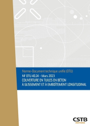 NF DTU 40.24 couverture en tuiles en béton à glissement et à emboitement logitud - edition de mars 2