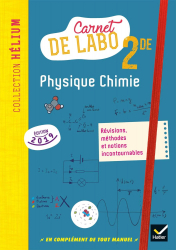 Physique chimie 2de - Carnet de labo 2019