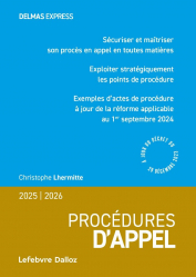 A paraitre chez Livres à paraitre de la collection Delmas Express - delmas, Procédures d'appel - 2025-2026