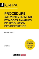 Procédure administrative et modes amiables de résolution des différends 2024 - CRFPA