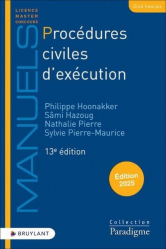 A paraitre de la Editions bruylant : Livres à paraitre de l'éditeur, Procédures civiles d'exécution 2025