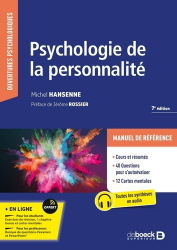 A paraitre de la Editions de boeck superieur : Livres à paraitre de l'éditeur, Psychologie de la personnalité