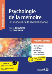 Vous recherchez les livres à venir en Psychologie, Psychologie de la mémoire