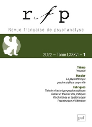 Revue Française de Psychanalyse N° 86, janvier 2022