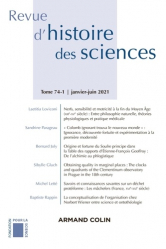 Revue d'histoire des sciences 1/2021