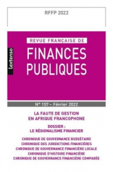 Revue française de finances publiques N° 157, 2022