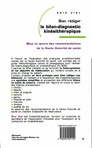 Bien rédiger le bilandiagnostic kinésithérapique Éric VIEL