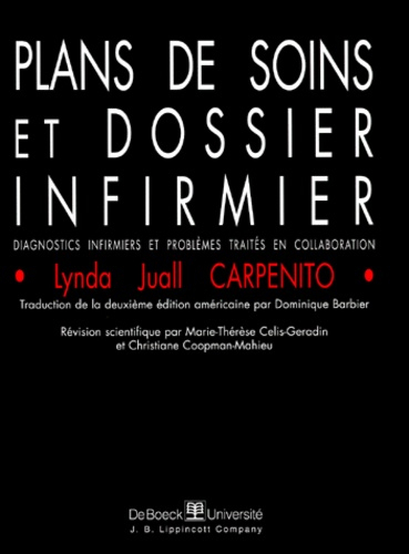 Plans De Soins Et Dossiers Infirmiers Lynda Juall Carpenito