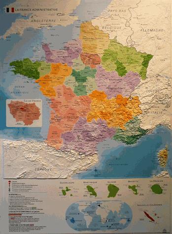 Carte En Relief De La France Administrative 3dmap