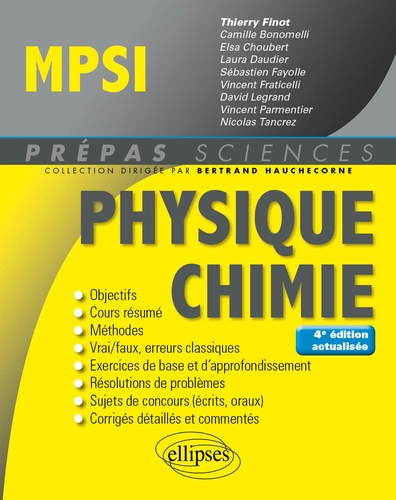 Physique Chimie Mpsi Ellipses 9782340023758